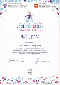 Диплом  XIV детского благотворительного ф...